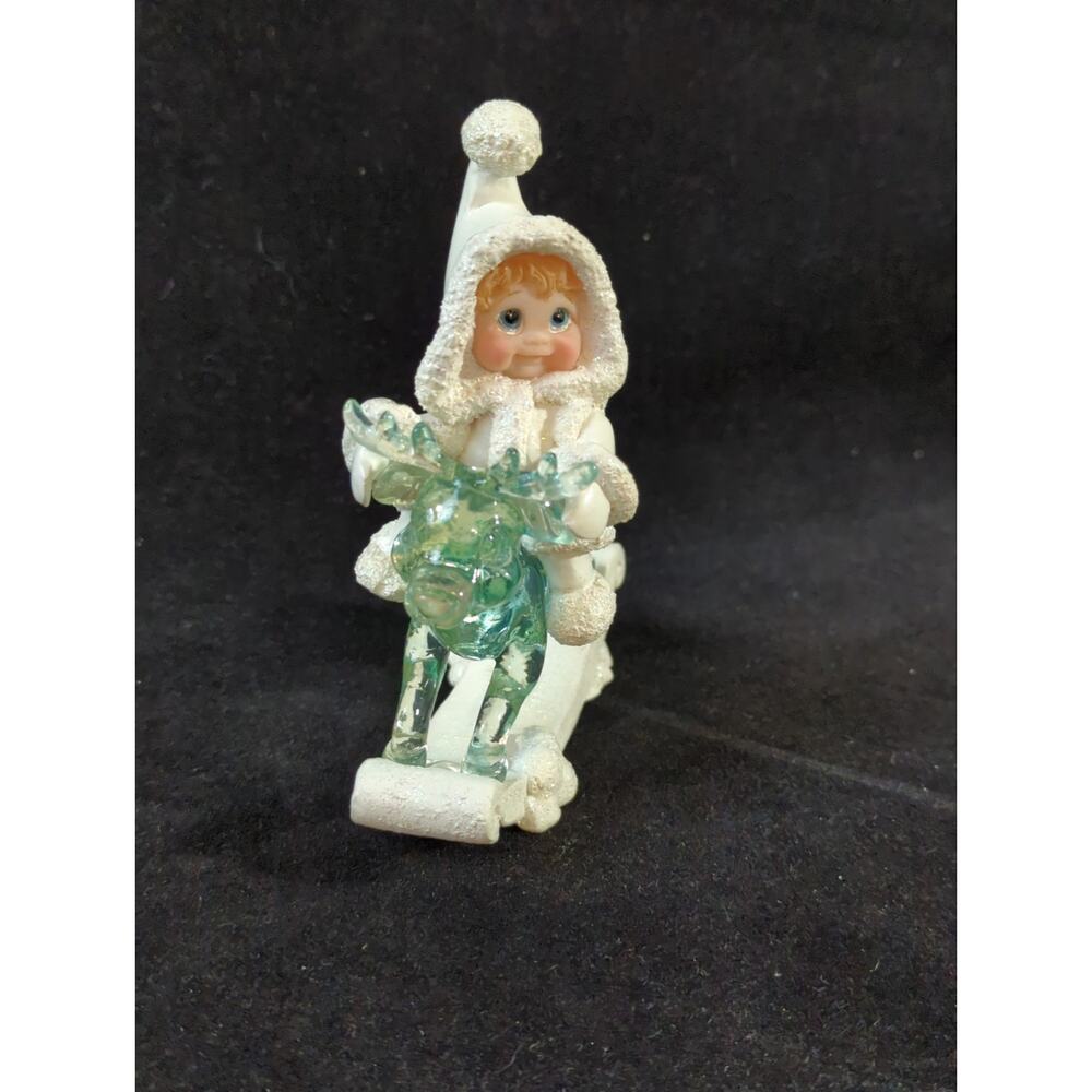 Dreamsicles Rockin Reindeer 60005 Resin Angel Riding Reindeer Rocking Horse 1998